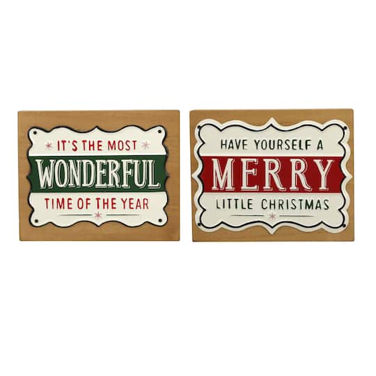 Assorted 7.3" Christmas Song Lyrics Tabletop Sign by Ashland® | Michaels®